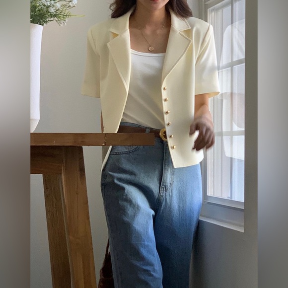 ⭐️⭐️Navy summer blazer ☀️  Free size (S-M) - Picture 4 of 4